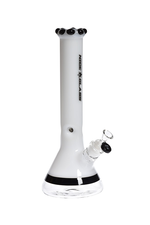 13 inch Ceramic White Bong