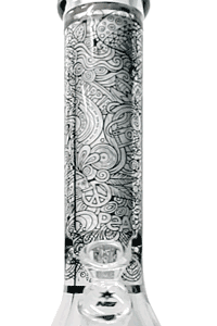 12 inch 7mm Love and Peace Beaker