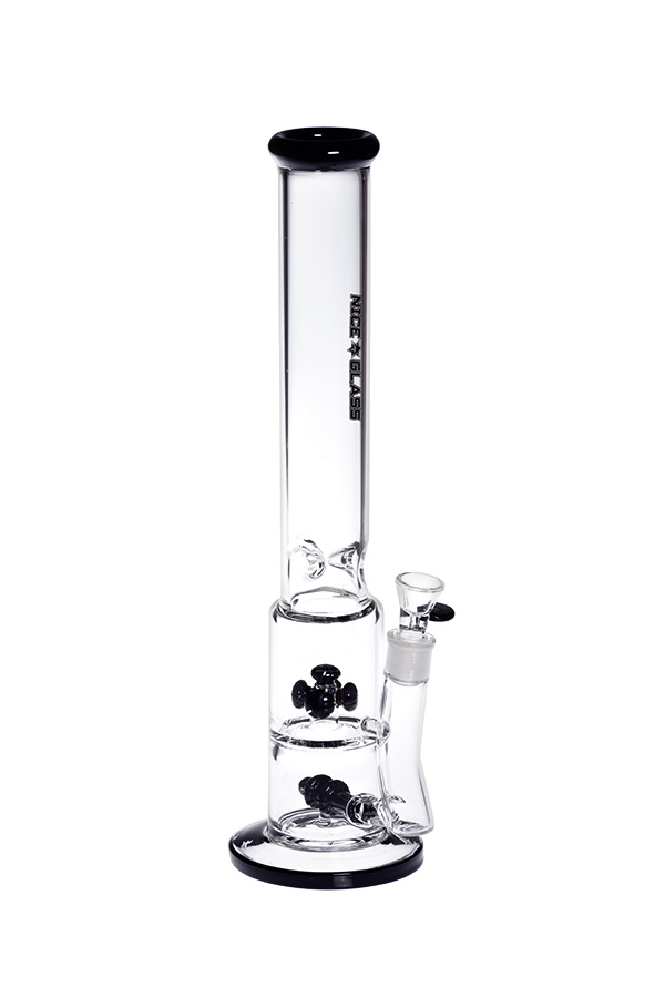 16 inch Gridded Inline to Wheel Perc Bong