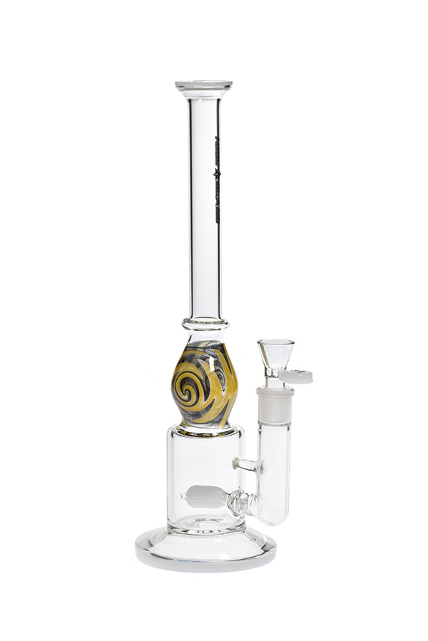 14 inch Color Swirl with Roller Perc Bong