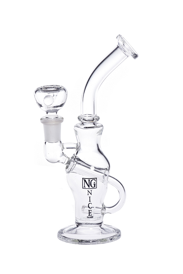 8 inch Thin Reverse Stem Inline Bubbler